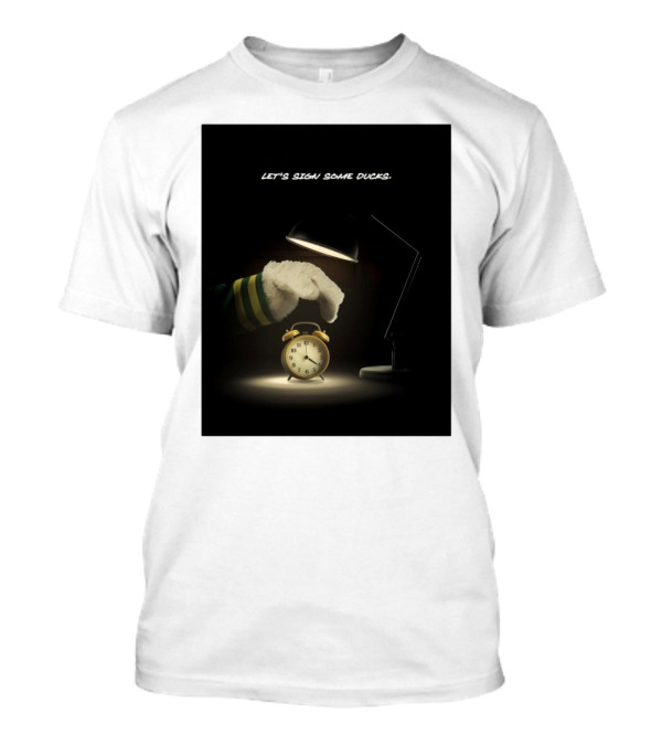 Oregon Ducks Let's Sign Some Ducks Go Ducks NSD25 Alarm Clock Scene T-Shirt