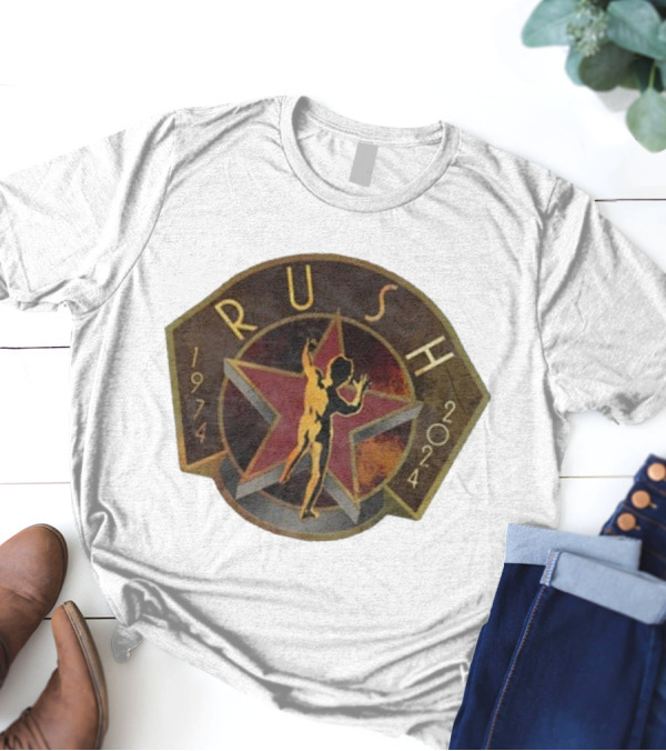 Rush Backstage 1974 2024 R50 Deco Raglan Star Man T-Shirt