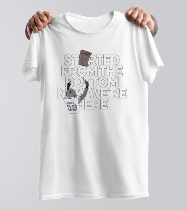 Started From The Bottom Now We’re Here Brian Branch 32 Detroit Lions 0-16? T-Shirt