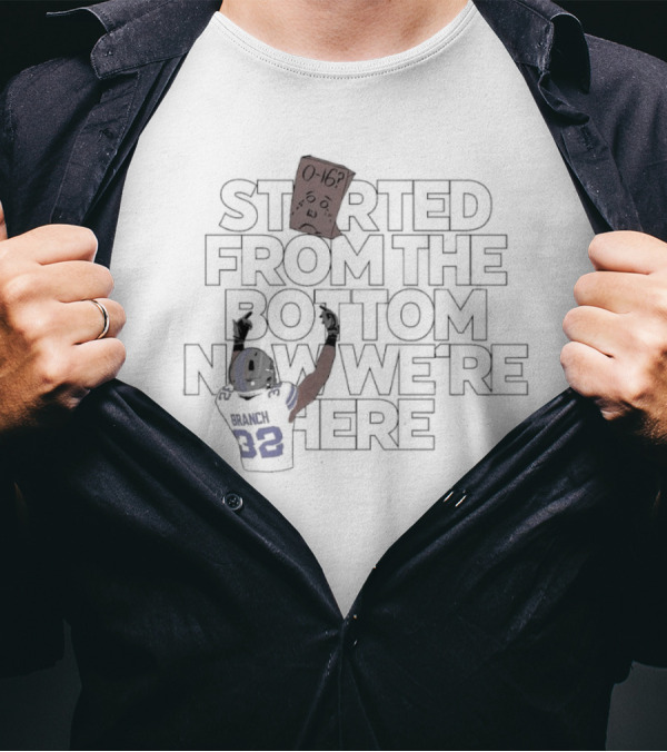 Started From The Bottom Now We’re Here Brian Branch 32 Detroit Lions 0-16? T-Shirt