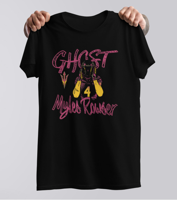 Ghost Myles Rowser Arizona State Sun Devils Number 4 T-Shirt