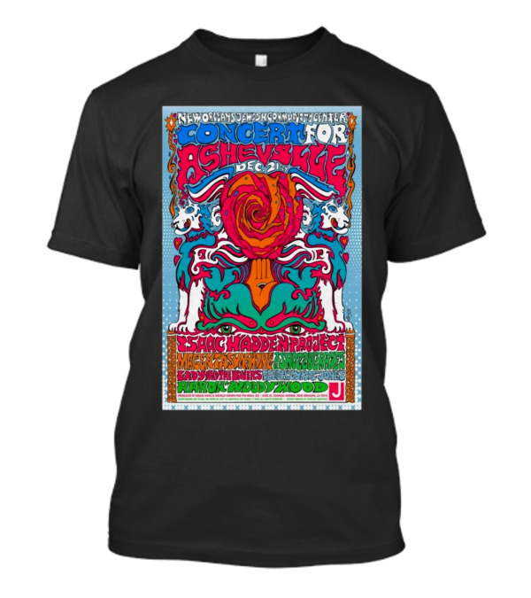 New Orleans Jewish Community Center Concert For Asheville December 21 Isaac Hadden Project Maggie Carson Jake Fussell Lady Wray Sleepy Jones Aaron Woody Wood T-Shirt