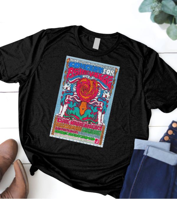 New Orleans Jewish Community Center Concert For Asheville December 21 Isaac Hadden Project Maggie Carson Jake Fussell Lady Wray Sleepy Jones Aaron Woody Wood T-Shirt