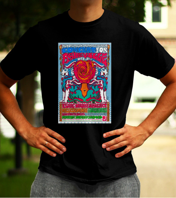 New Orleans Jewish Community Center Concert For Asheville December 21 Isaac Hadden Project Maggie Carson Jake Fussell Lady Wray Sleepy Jones Aaron Woody Wood T-Shirt