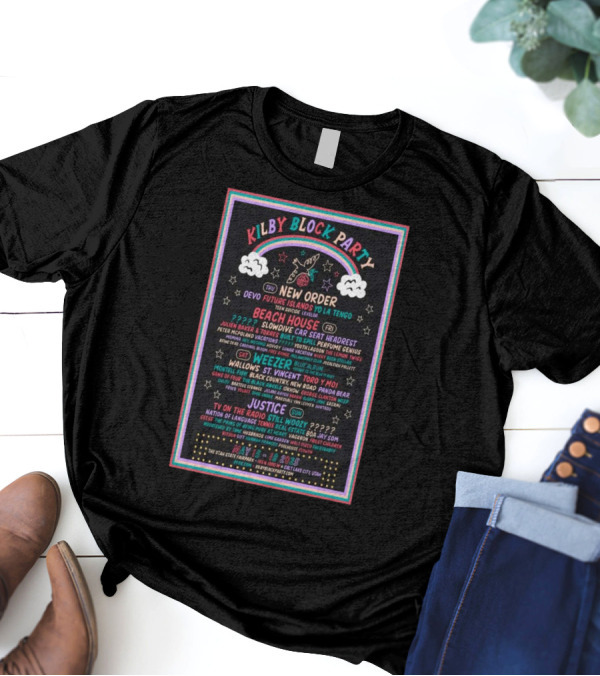 Kilby Block Party 2025 Lineup Featuring New Order, Beach House, And More At Utah State Fairpark May 15-18 T-Shirt