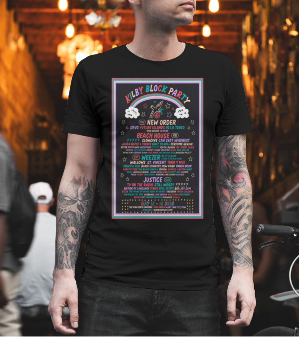 Kilby Block Party 2025 Lineup Featuring New Order, Beach House, And More At Utah State Fairpark May 15-18 T-Shirt