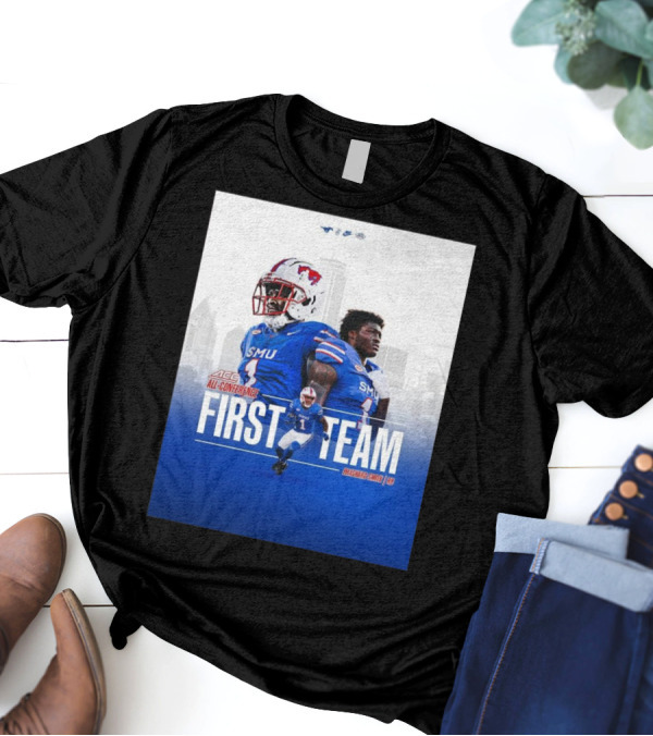 SMU Mustangs First Team ACC All-Conference Brashard Smith RB T-Shirt