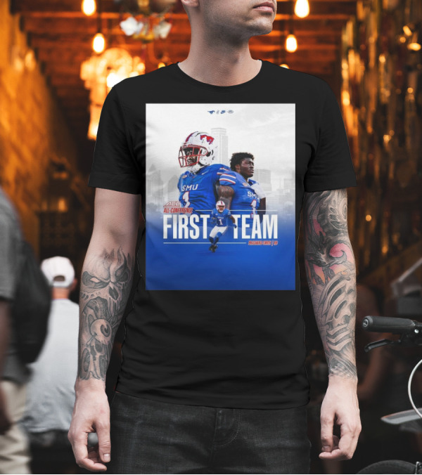 SMU Mustangs First Team ACC All-Conference Brashard Smith RB T-Shirt