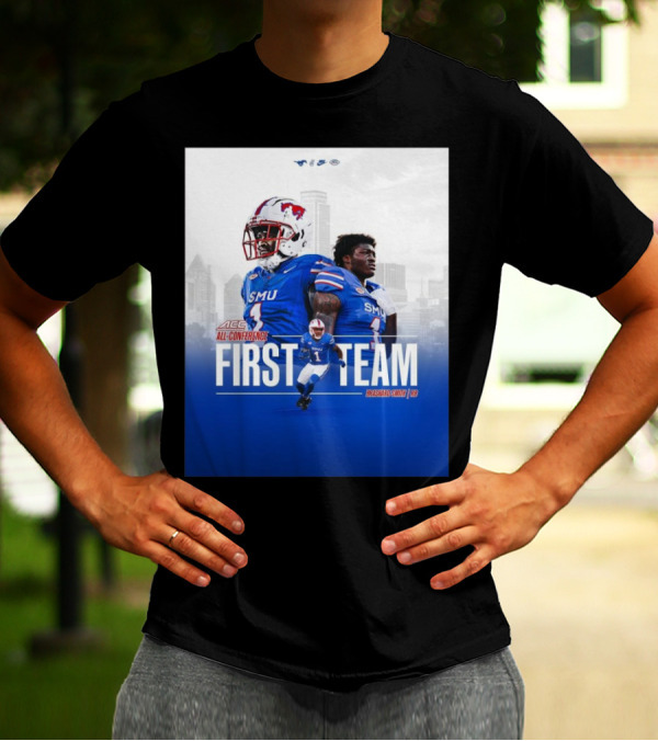 SMU Mustangs First Team ACC All-Conference Brashard Smith RB T-Shirt