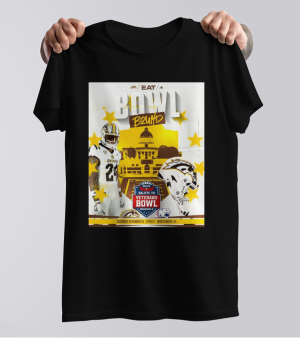 Western Michigan Football Broncos Eat Bowl Bound IS4S Salute To Veterans Bowl Montgomery AL Saturday December 14 T-Shirt