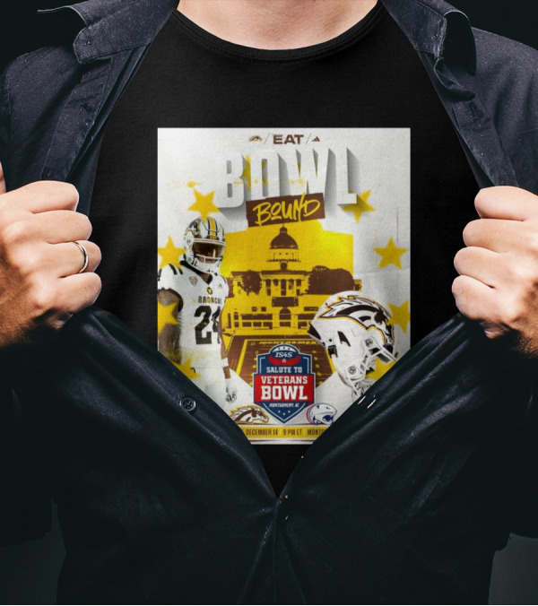 Western Michigan Football Broncos Eat Bowl Bound IS4S Salute To Veterans Bowl Montgomery AL Saturday December 14 T-Shirt