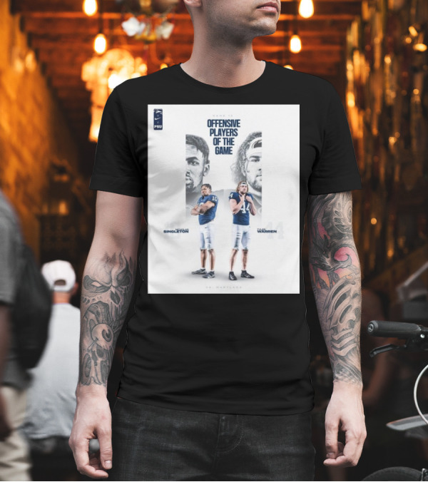 Game 12 Offensive Players Of The Game Singleton Warren Penn State Nittany Lions Vs Maryland T-Shirt