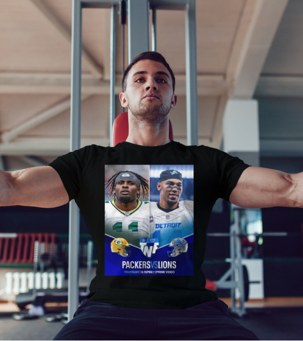 Packers Vs Lions NFL Thursday Night Football 8:15 PM ET Prime Video T-Shirt