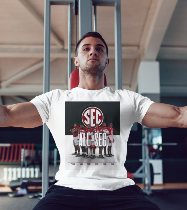 Alabama Crimson Tide SEC All Team Selections Proctor Booker Williams Moore Campbell Lawson T-Shirt