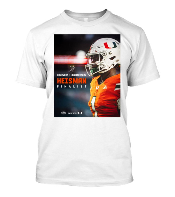Cam Ward Quarterback Miami Hurricanes Heisman Finalist T-Shirt
