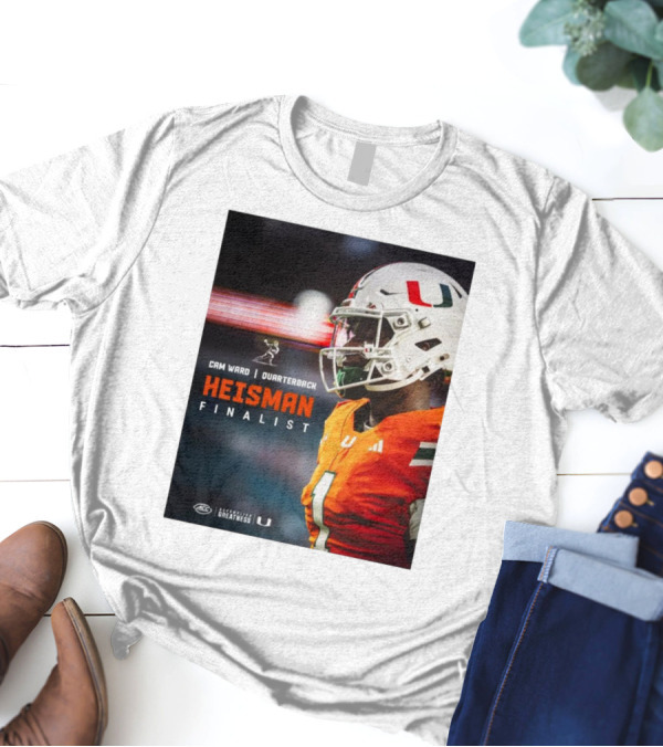 Cam Ward Quarterback Miami Hurricanes Heisman Finalist T-Shirt