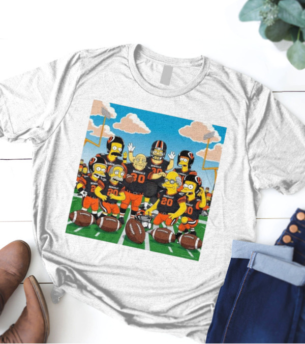 Cincinnati Bengals Vs Dallas Cowboys Simpsons Characters Week 14 Dec 9 T-Shirt