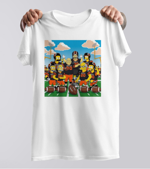 Cincinnati Bengals Vs Dallas Cowboys Simpsons Characters Week 14 Dec 9 T-Shirt