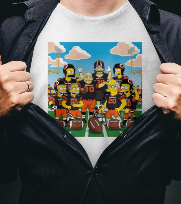 Cincinnati Bengals Vs Dallas Cowboys Simpsons Characters Week 14 Dec 9 T-Shirt
