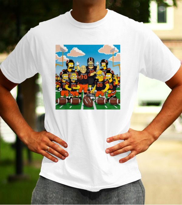 Cincinnati Bengals Vs Dallas Cowboys Simpsons Characters Week 14 Dec 9 T-Shirt