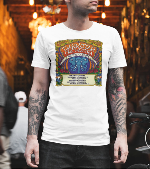 Dark Star Orchestra Winter Tour 2025 New Haven CT Wilkes-Barre PA Ithaca NY Providence RI Shippensburg PA Red Bank NJ March 6-15 T-Shirt