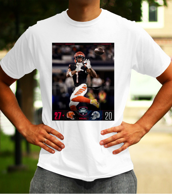 Cincinnati Bengals Vs Dallas Cowboys 27-20 Ja’Marr Chase Late TD On ESPN Monday Night Football T-Shirt