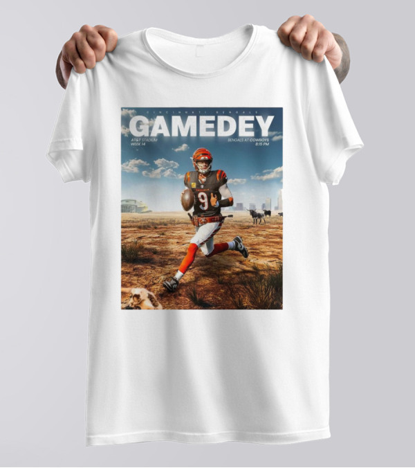 Cincinnati Bengals Gamedey AT&T Stadium Week 14 Bengals At Cowboys 8:15 PM Lone Star State T-Shirt