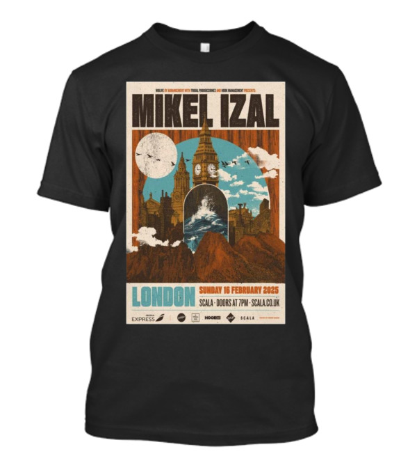 Mikel Izal London Scala February 16 2025 Tour T-Shirt