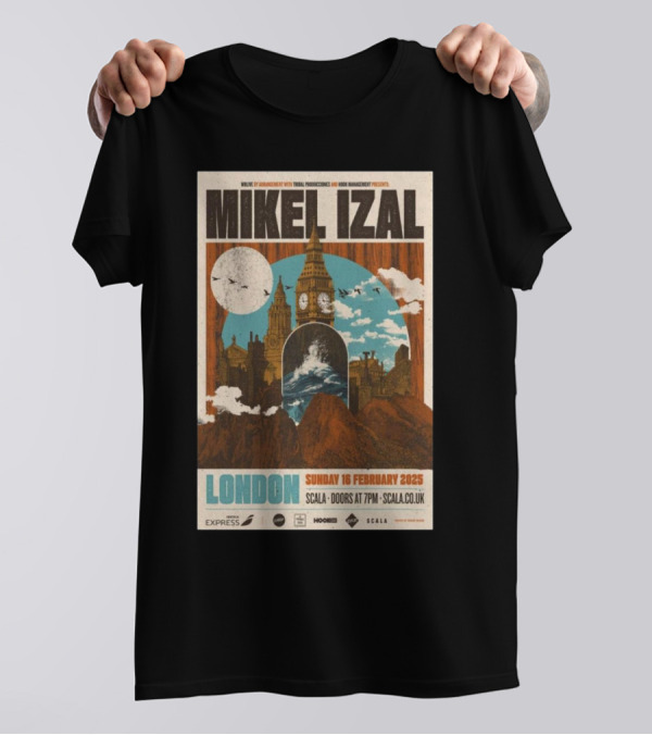 Mikel Izal London Scala February 16 2025 Tour T-Shirt
