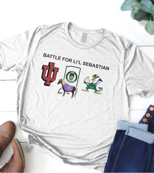 Indiana Hoosiers Vs Notre Dame Fighting Irish Battle For Li’l Sebastian Ron Approves T-Shirt