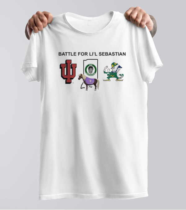 Indiana Hoosiers Vs Notre Dame Fighting Irish Battle For Li’l Sebastian Ron Approves T-Shirt