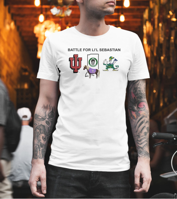 Indiana Hoosiers Vs Notre Dame Fighting Irish Battle For Li’l Sebastian Ron Approves T-Shirt