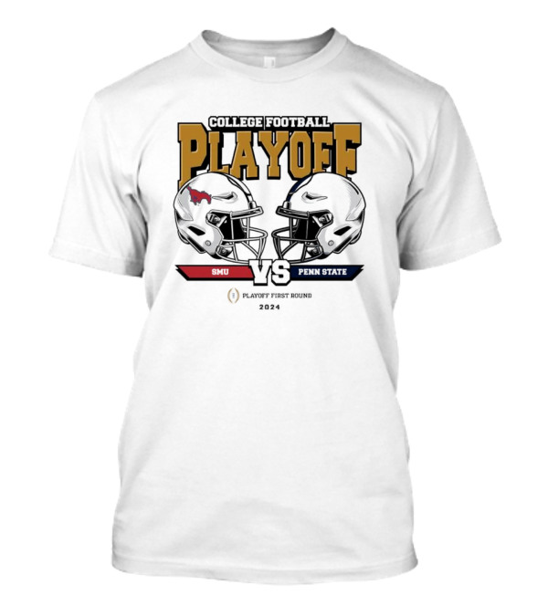 SMU Mustangs Vs Penn State Nittany Lions College Football Playoff First Round 2024 NCAA Division T-Shirt