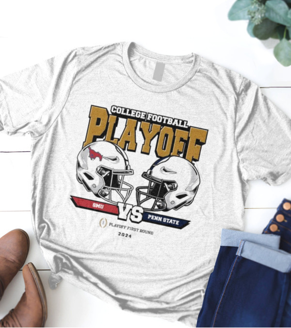 SMU Mustangs Vs Penn State Nittany Lions College Football Playoff First Round 2024 NCAA Division T-Shirt