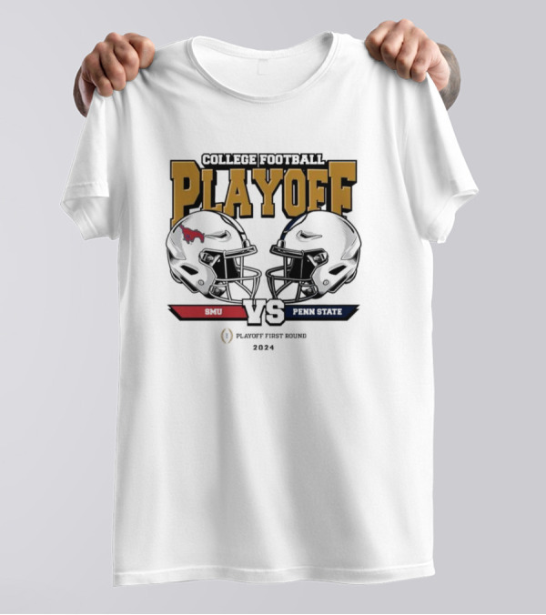 SMU Mustangs Vs Penn State Nittany Lions College Football Playoff First Round 2024 NCAA Division T-Shirt