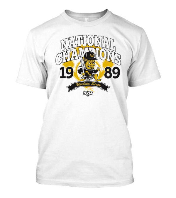 National Champions 1989 Wichita State Shockers Baseball Vintage WSU T-Shirt