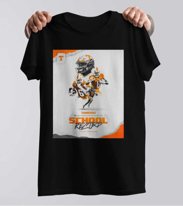 Tennessee Vols 19 Single-Season Rushing Touchdowns School Record Dylan Sampson T-Shirt