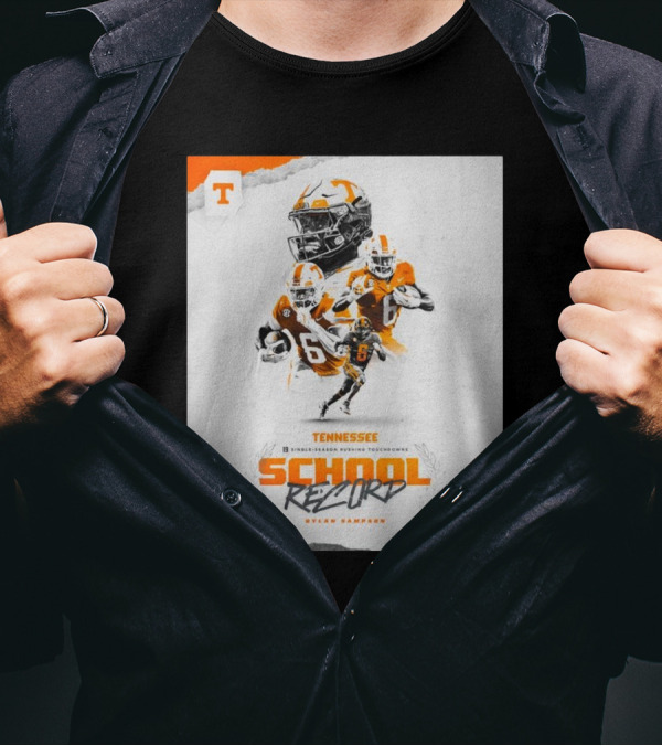 Tennessee Vols 19 Single-Season Rushing Touchdowns School Record Dylan Sampson T-Shirt