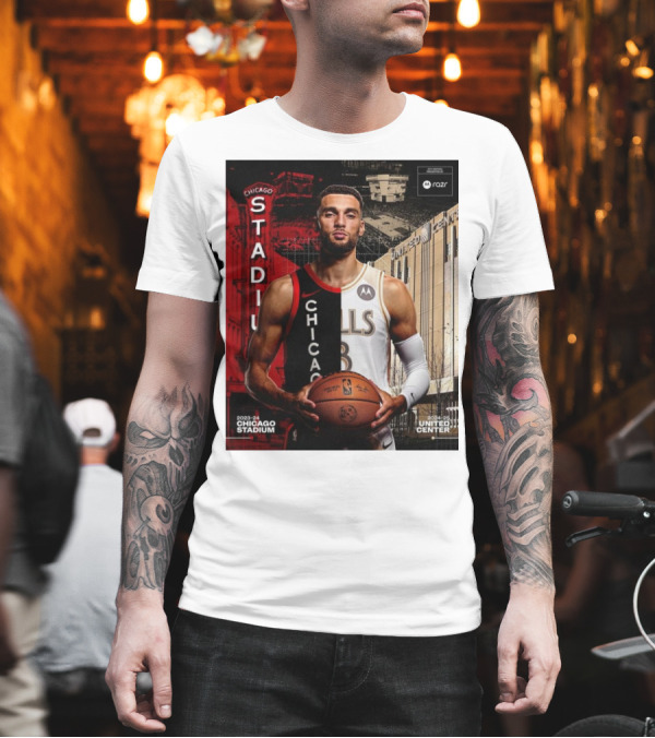 Zach LaVine Chicago Bulls 2023-24 Stadium United Center 2024-25 T-Shirt