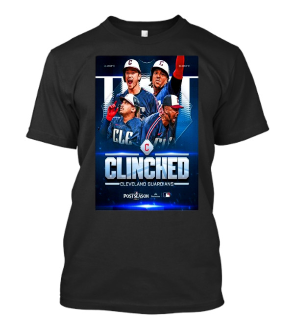 CLE Clinched Cleveland Guardians Postseason MLB T-Shirt