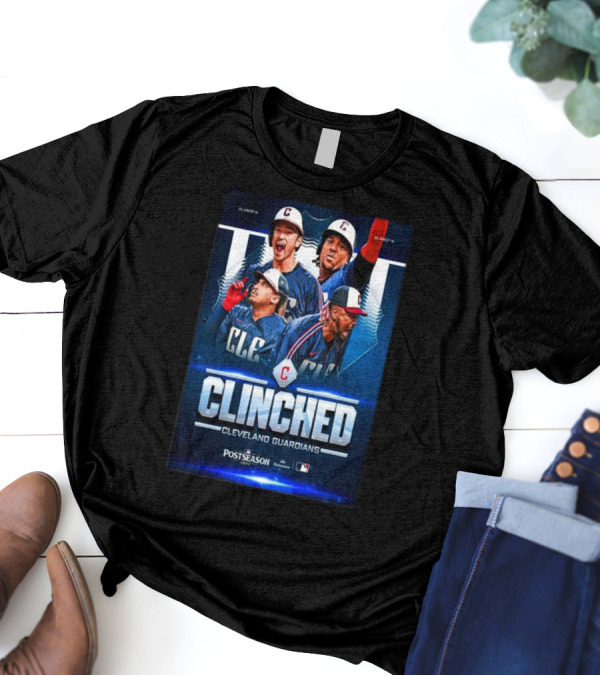 CLE Clinched Cleveland Guardians Postseason MLB T-Shirt