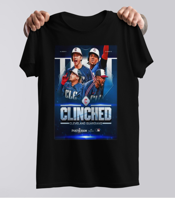 CLE Clinched Cleveland Guardians Postseason MLB T-Shirt