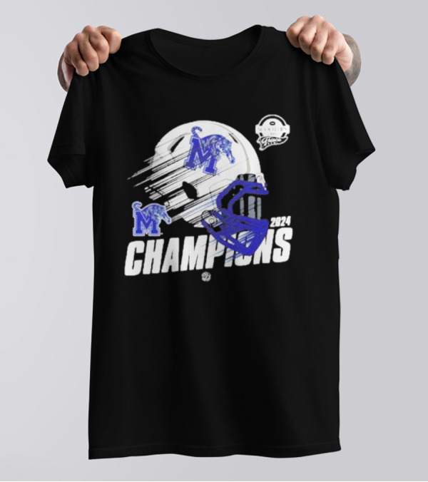 Memphis Tigers 2024 Football Champions Scooter’s Coffee Frisco Bowl T-Shirt