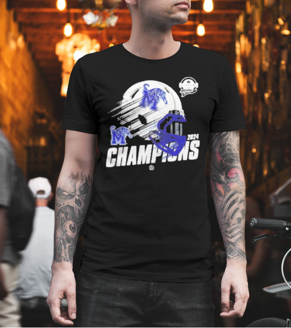 Memphis Tigers 2024 Football Champions Scooter’s Coffee Frisco Bowl T-Shirt