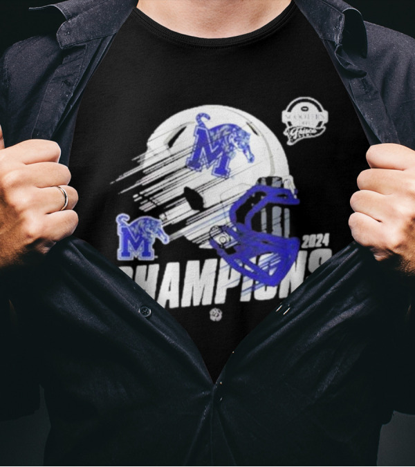Memphis Tigers 2024 Football Champions Scooter’s Coffee Frisco Bowl T-Shirt