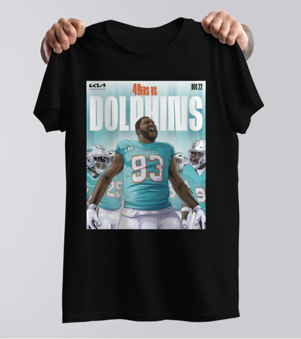 Calais Campbell 49ers Vs Dolphins Dec 22 2024 Ready For Battle T-Shirt