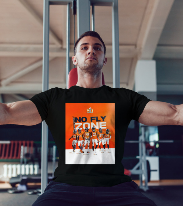 Denver Broncos Super Bowl 50 Return Of The No Fly Zone Bruton Stewart Harris Talib Roby T-Shirt
