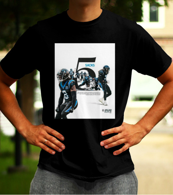 Carolina Panthers NFL Defense 5 Sacks Chiefs Game Next Gen Stats T-Shirt