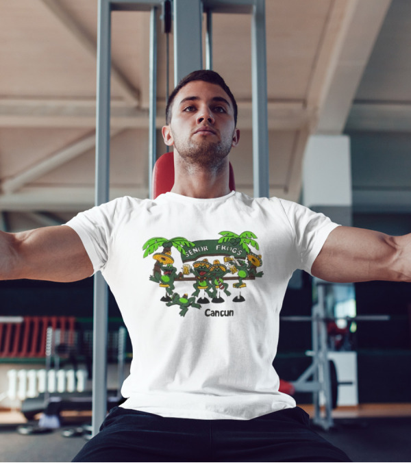 Señor Frog’s Cancun Mexico Palm Trees And Frogs With Sombreros T-Shirt