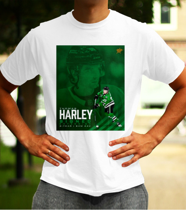 Thomas Harley Signed Extension 2-Year $4M AAV Dallas Stars NHL T-Shirt